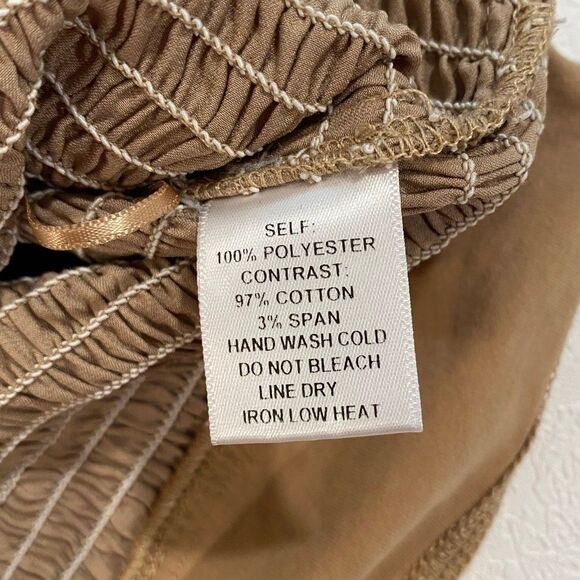 Promesa One Shoulder Puff Sleeve Bodysuit Womenโs Size S Tan Neutral - Picture 8 of 8